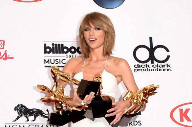 Taylor Swift levou oito trofus no Billboard Music Awards. Foto: AFP Photo