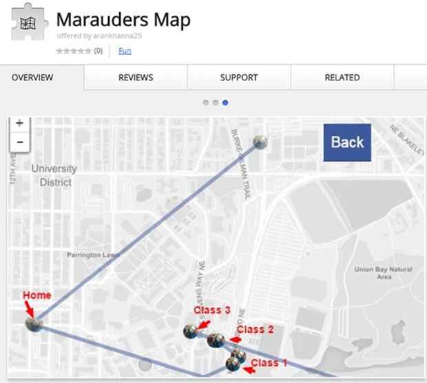 Programa utiliza dados do Facebook. Foto: Marauder's Map/Divulgao