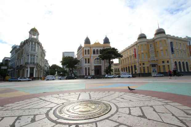 Marco Zero  palco de atraes do Recife Antigo de Corao. Foto: Paulo Paiva/DP/DA Press