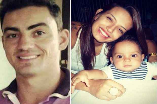 Dayrell (esquerda), Gabrielle e Miguel (direita). O beb tinha 1 ano e 11 meses quando foi assassinado. (Foto: Reproduo/Facebook)
