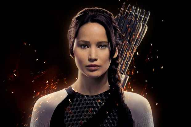 Jennifer Lawrence como Katniss em "Jogos Vorazes". Foto: Paris Filmes/Divulgao