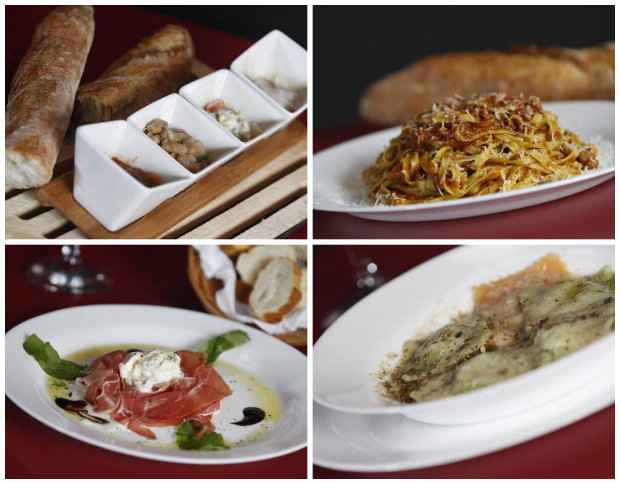 Segura a balança: Antepastos, Papardelle de ragu, Stracciatella com parma e Raviolli di Zucca. Fotos: Rafael Martins/ Esp. DP Segura a balança: Antepastos, Papardelle de ragu, Stracciatella com parma e Raviolli di Zucca. Fotos: Rafael Martins/ Esp. DP