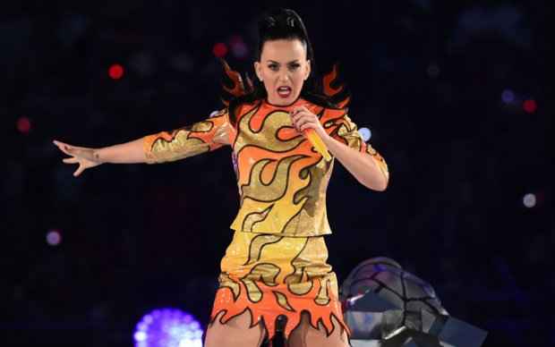 Katy Perry  uma das atraes do Palco mundo. Foto: AFP/ Photo/ Timothy A. Clary