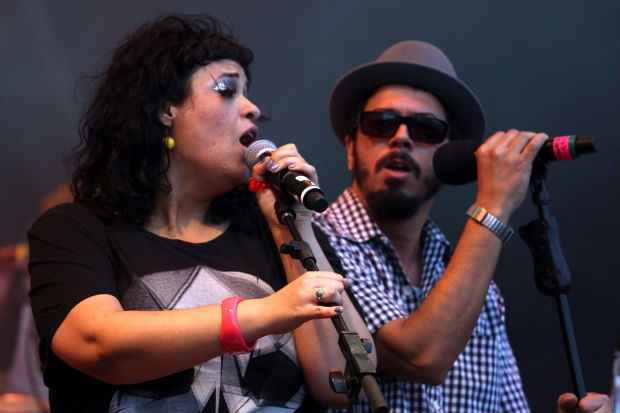 Nao Zumbi e Tulipa Ruiz foram atrao do Rock in Rio em 2011. Foto: Rock in Rio/Divulgao