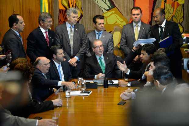 Pedido de impeachment de Dilma foi entregue ao presidente da Cmara, o deputado Eduardo Cunha (PMDB-RJ). Foto: Wilson Dias/ABr