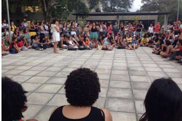 Reunio reuniu dezenas de estudantes da Universidade. Foto: Beatriz Andrade/Cortesia