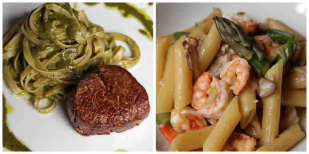 Pratos passeiam tanto pelas carnes quanto pelos frutos do mar, especialidade do chef. Fotos: Roberto Ramos/DP/D.A Press. Pratos passeiam tanto pelas carnes quanto pelos frutos do mar, especialidade do chef. Fotos: Roberto Ramos/DP/D.A Press.