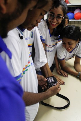 Os jovens pesquisam e produzem sobre temas histricos. Foto: Rodrigo Silva/Esp.DP/D.A Press