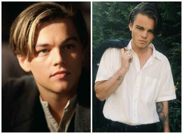 DiCaprio no filme Titanic e Konrad em um dos seus ensaios como modelo - Foto: Century Fox e Facebook/Reproduo (Century Fox e Facebook/Reproduo)