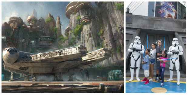Star Wars vai ganhar uma área própria no Hollywood Studios, com naves em tamanho real. Até lá, patrulheiros circulam pelo parque e crianças têm aulas sobre como se tornar um jedi