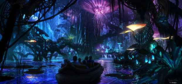 No enorme espaço do Avatar no Animal Kingdom, vai haver um passeio por entre plantas exóticas e um simulador de voo No enorme espaço do Avatar no Animal Kingdom, vai haver um passeio por entre plantas exóticas e um simulador de voo