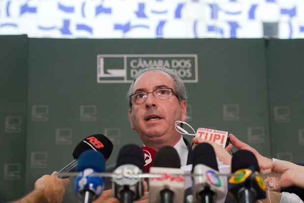 Cunha concedeu coletiva nesta segunda-feira e negou todas as acusaes contra ele. Foto: Foto: Marcelo Camargo/ Agncia Brasil