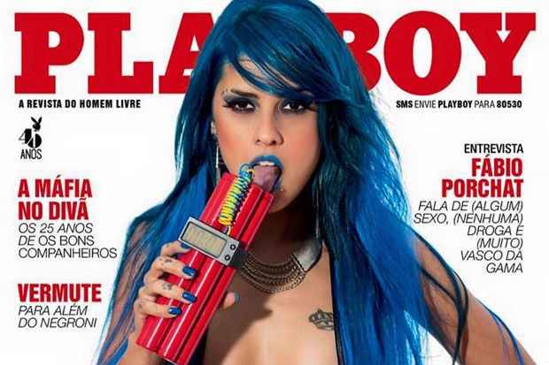 Capa da Playboy com a cantora Tati Zaqui, publicada em julho deste ano. Foto: Divulgao