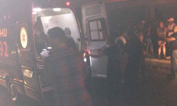 Ambulncias do Samu socorreram feridos. Foto: Reproduo/WhatsApp