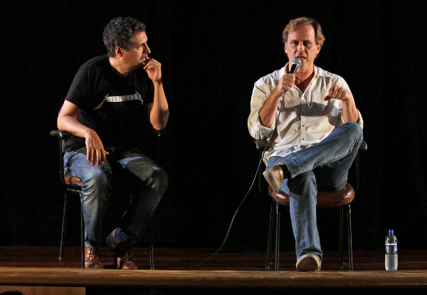 O debate foi mediado por Kleber Mendona Filho (esquerda). Fotos: Roberto Ramos/ DP