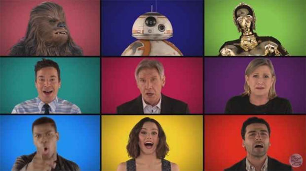 Elenco de "Star Wars: O despertar da fora" participa do "Tonight Show Starring Jimmy Fallon". Foto: Vdeo/Reproduo