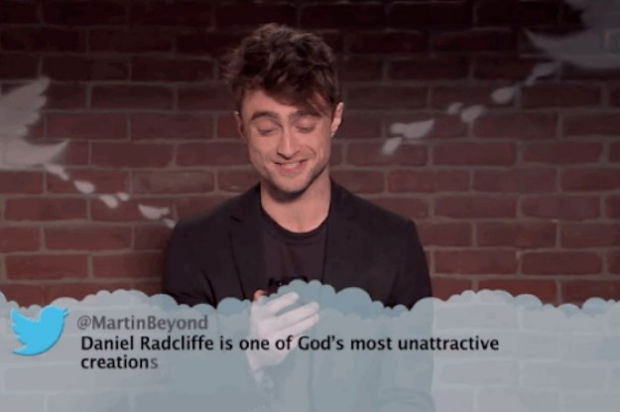 "Daniel Radcliffe  uma das criaturas mais sem graa inventadas por Deus". Foto: YouTube/Reproduo