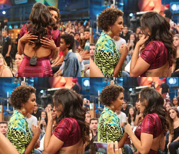 Cantora foi surpreendida com a presena da comentarista do "Esquenta". Foto: Carol Caminha/Gshow (Cantora foi surpreendida com a presena da comentarista do "Esquenta". Foto: Carol Caminha/Gshow)