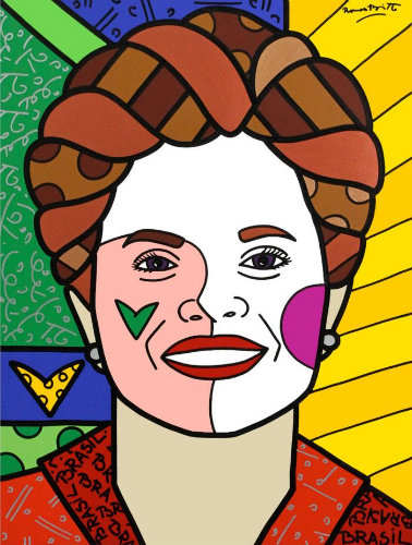 Dilma Roussef. Arte: Romero Britto