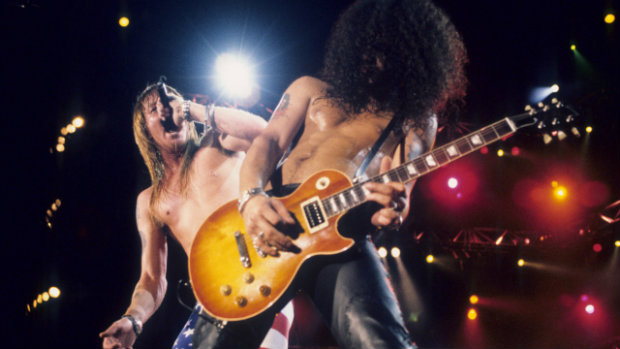 Show no Coachella ser primeira apresentao de Axl, Slash e Duff juntos desde 1993. Foto: Team Rock/Reproduo
