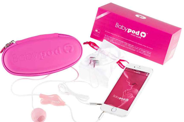 O aparelho promete oferecer as primeiras experiências musicais para os bebês. Foto: Babypod/Reprodução O aparelho promete oferecer as primeiras experiências musicais para os bebês. Foto: Babypod/Reprodução