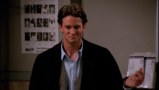 Matthew Perry como Chandler em cena de Friends. Foto: NBC/Divulgao