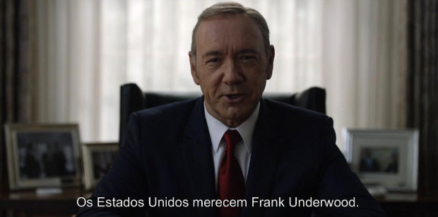Teasers so focados na campanha presidencial de Frank. Foto: Netflix/Divulgao