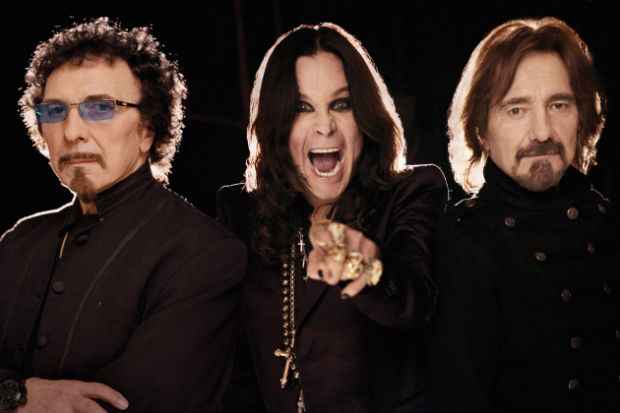 Tony Iommi, Ozzy Osbourne e Geezer Butler, do Black Sabbath. Foto: Divulgao