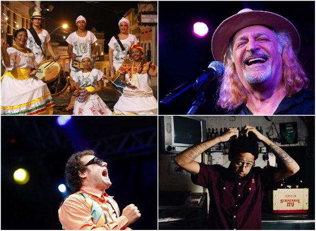 Noite dos Tambores Silenciosos, Alceu Valena, Maestro Forr e Emicida esto escalados para os polos descentralizados. Fotos: Arquivo DP e Divulgao