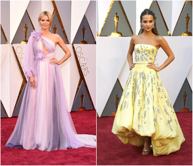 Heidi e Alicia dividiram opiniões e viraram memes na internet. Fotos: The Academy/Reprodução da internet e Getty Images/AFP Heidi e Alicia dividiram opiniões e viraram memes na internet. Fotos: The Academy/Reprodução da internet e Getty Images/AFP
