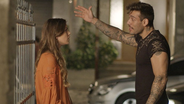 Lucas Lucco interpreta Uodson e contracena com Pmela Tom, intrprete de Alina. Foto: TV Globo/Divulgao
