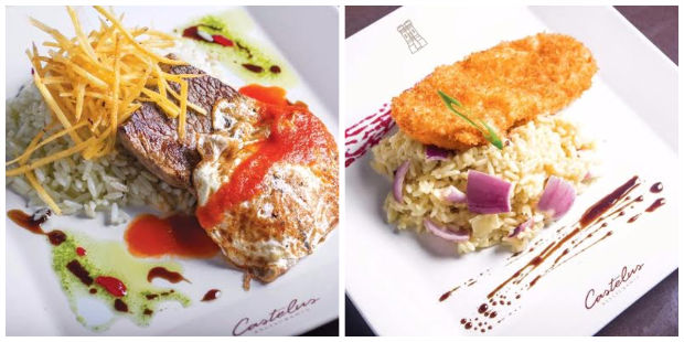 Entre as opções estão o Bife a cavalo (esq.) e O escalope de frango empanado (dir.). Foto: Jupiter Comunicação/Divulgação Entre as opções estão o Bife a cavalo (esq.) e O escalope de frango empanado (dir.). Foto: Jupiter Comunicação/Divulgação