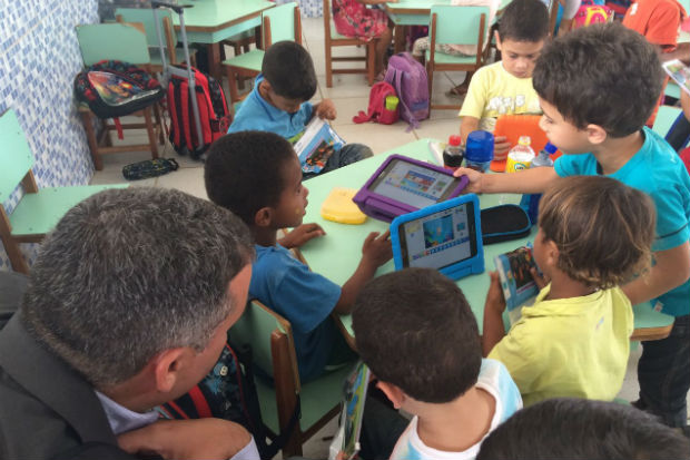 Cada estudante ter acesso a um tablet. Foto: Fundao Telefnica Vivo/ Divulgao