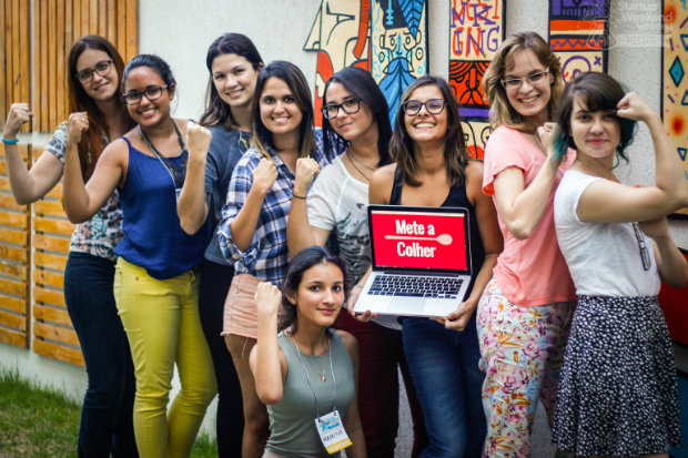 O aplicativo foi desenvolvido durante a Startup Weekend Women.
Foto: Flora Lins/Divulgao.