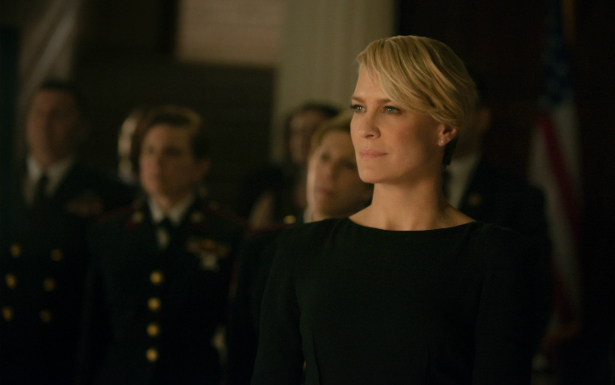 A atriz Robin Wright em cena da srie 'House of cards'. Foto: Netflix/Divulgao