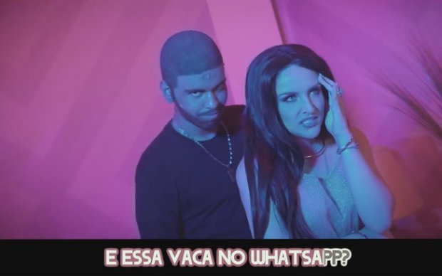 Kefera e namorado protagonizam clipe. Foto: YouTube/Reproduo