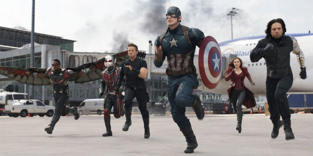Time do Capito contar com Falco, Homem-Formiga, Gavio Arqueiro, Feiticeira Escarlate e Soldado Invernal. Foto: Marvel/Disney/Divulgao