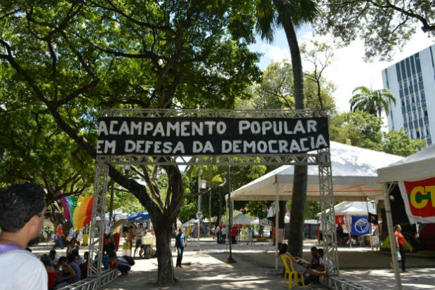 Acampamento comeou na segunda-feira e no tem data para terminar. Foto: Anderson Girotto/Cortesia 