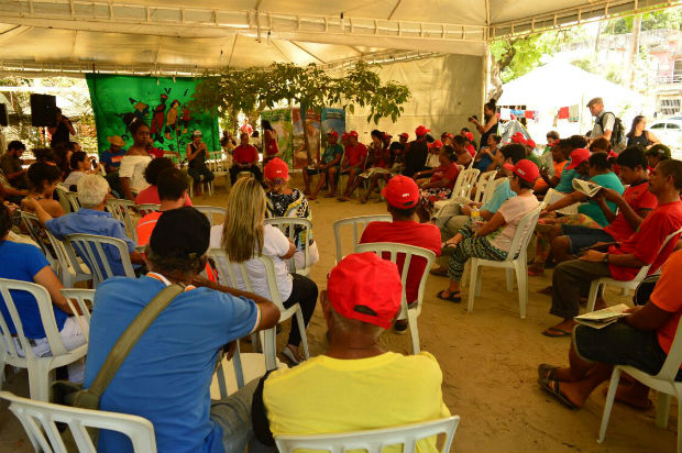 Debates marcam dia a dia no acampamento, que rene centenas de pessoas. Foto: Tassio Alves/Cortesia 