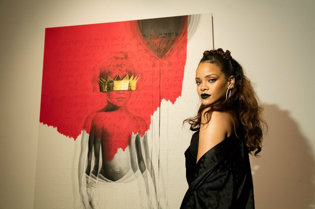 Rihanna em evento de lanamento de Anti. Foto: Rihanna/Divulgao