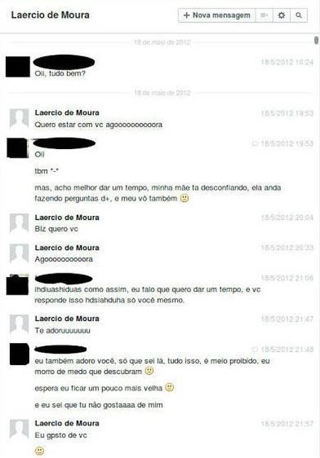 Conversa com adolescente foi divulgada pelas autoridades. Imagem: Polcia Civil/divulgao 