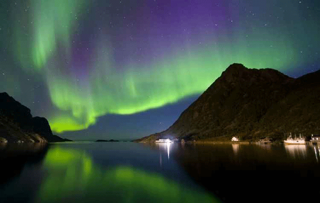 Aurora boreal em Tromso, Noruega. Foto: Ystein Lunde/Divulgao