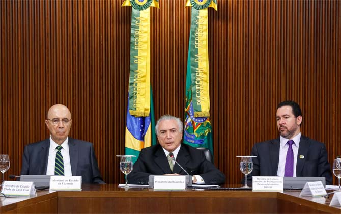 O presidente em exerccio apontou os objetivos centrais para a economia brasileira. Foto: Marcos Corra/PR