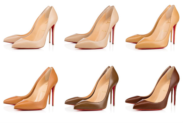 Louboutin desenvolveu diferentes tons de nude para contemplar mais peles. Fotos: Louboutin/Divulgao