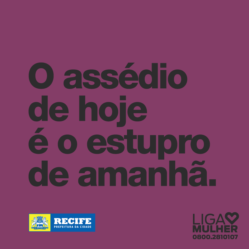 Campanha da Prefeitura do Recife traz lbum de imagens contra o machismo. Foto: Facebook/Reproduo.