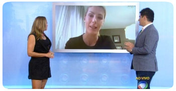 O atirador fantasiava estar em relacionamento amoroso com a modelo e apresentadora. Foto: TV Record/Reproduo