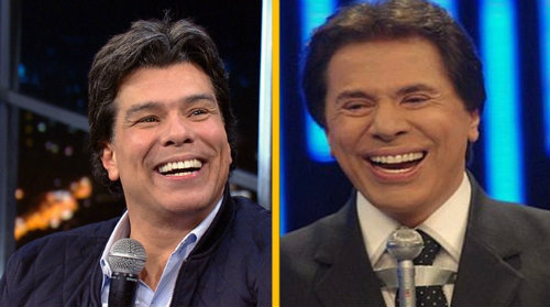 J brincou com Maurcio dizendo que ele se parece com Silvio Santos. Foto: Gshow/Divulgao