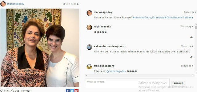 Apresentadora usou o Instagram para anunciar a entrevista. Foto: Instagram/Reproduo