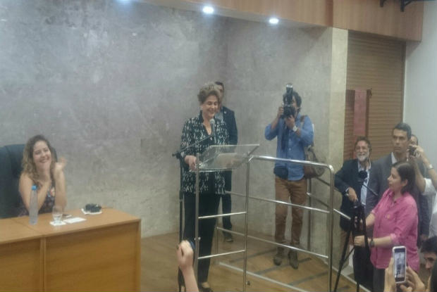 Dilma Rousseff comeou o discurso ressaltando sobre a importncia da educao. Foto: Maira Baracho/DP. 