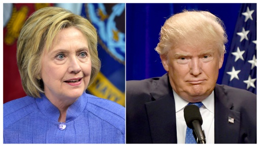 Duas pesquisas publicadas neste domingo apontam a vantagem da candidata democrata Hillary Clinton sobre o republicano Donald Trump para as eleies presidenciais de novembro nos Estados Unidos.  DSK/AFP/Arquivos